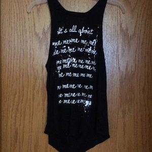 Black Tank top with Open Back